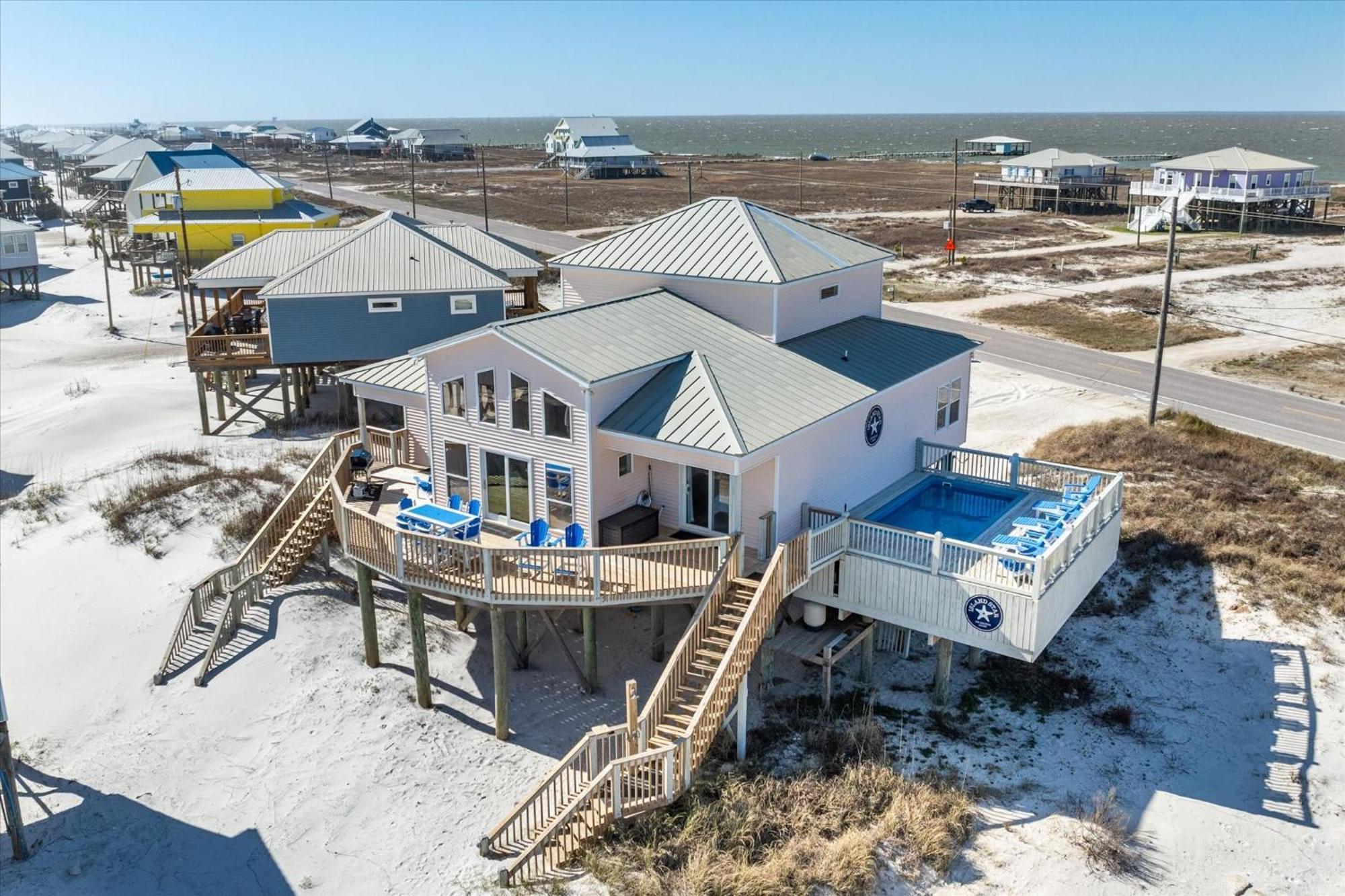 Wave Louder - Gulf View Beach House With New Private Heated Pool! Pet Friendly! Home Dauphin Island Extérieur photo